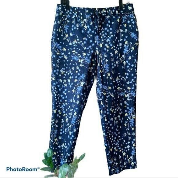 Charter Club Cute Newport Slim Crop Floral Print Pants | Size 8 - Picture 1 of 10